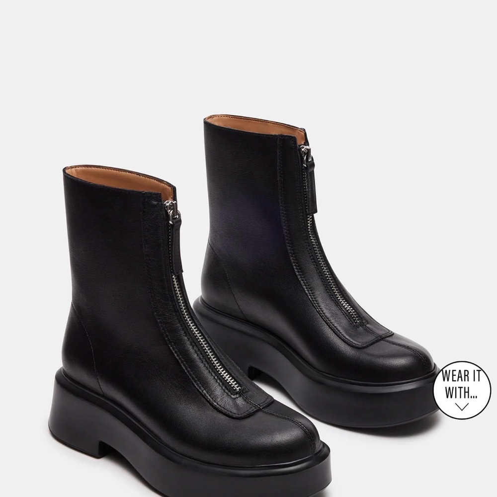 Steve Madden Jones Boots - Black Leather